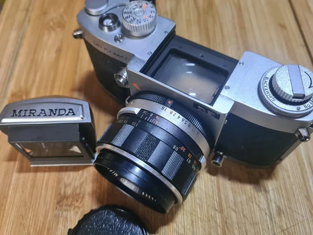 Cámara analógica de película vintage Miranda Sensomat RE 35 mm, lente principal fija de 50 mm f1,8