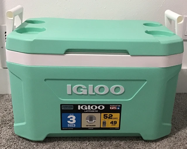 IGLOO LATITUDE 52QUART Cooler Ice Chest Ice Box Beverage Cooler