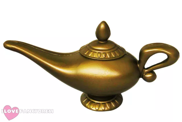 MAGIC GENIE LAMP Plastic Gold Tea Pot Fancy Dress Panto Prop