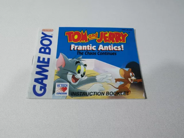 Notice Tom And Jerry Frantic Antics The Chaos Continues Nintendo Game Boy USA