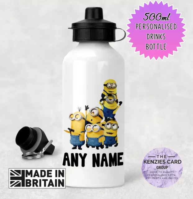 Personalised Minions Kids Sports Water Bottle Stitch Bottle V2