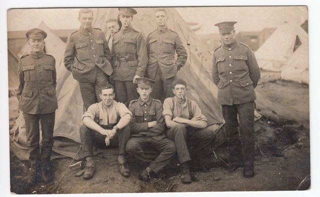 WW1 KINGS ROYAL Rifle Corps Regiment Group KRRC Real Photo Postcard EUR ...