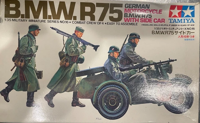 Kit De Modélisme Masterbox - Motocyclistes Allemands Avec Side-car R75 - échelle 1:35 - Figurines Plastique à Monter