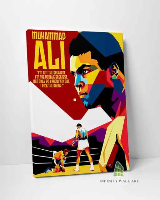 Muhammad Ali Greatest Quote Canvas Art Wall Print Boxing Sport Picture -E284