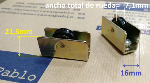 6 RUEDAS DE VENTANAS CORREDERAS METAL 21 repuestos aluminio rodamientos climalit