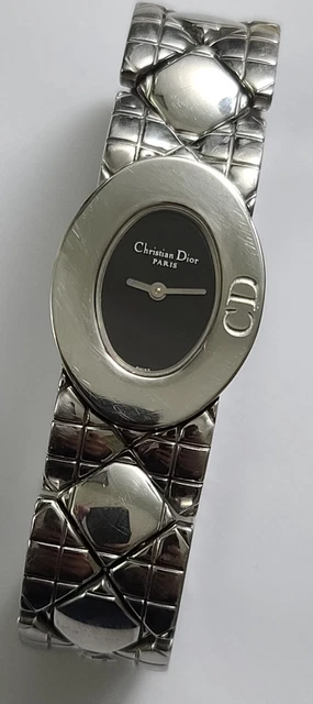 Christian Dior D90-100 Black Stainless Steel Lady Dior Women's Wristwatch 21 mm
