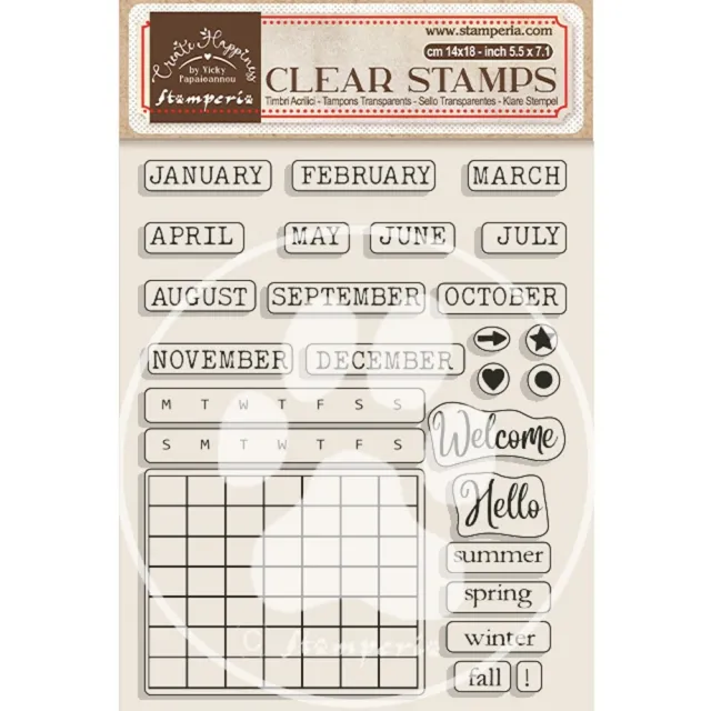 3 Pack Create Happiness Christmas Plus Clear Stamps-Christmas Calendar,Monthly W