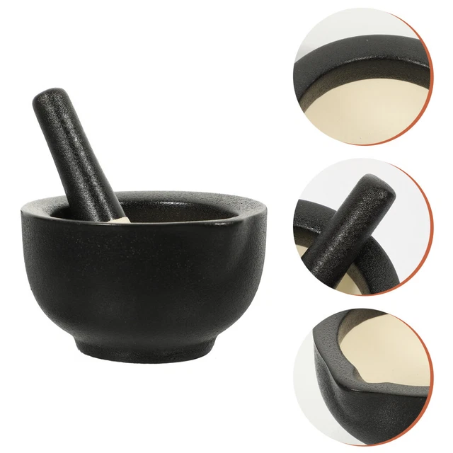 MAHLBECHER MIT MAHLSTAB Küche Mahlschüssel Zum Würzen Brecher EUR 18,55 ...