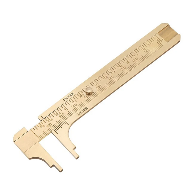 Mini scala ottone 80100 mm misuratori di scorrimento Vernier pinza freno righello borsa SC