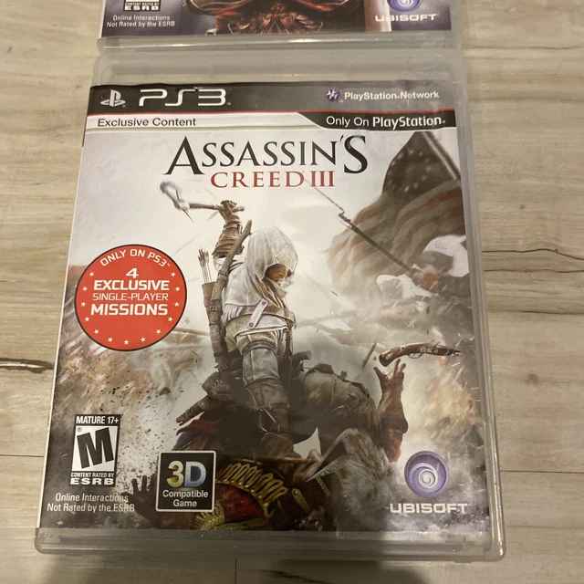 PLAYSTATION 3 ASSASSINS Creed III & Brotherhood PS3 2 Spiel Set Discs