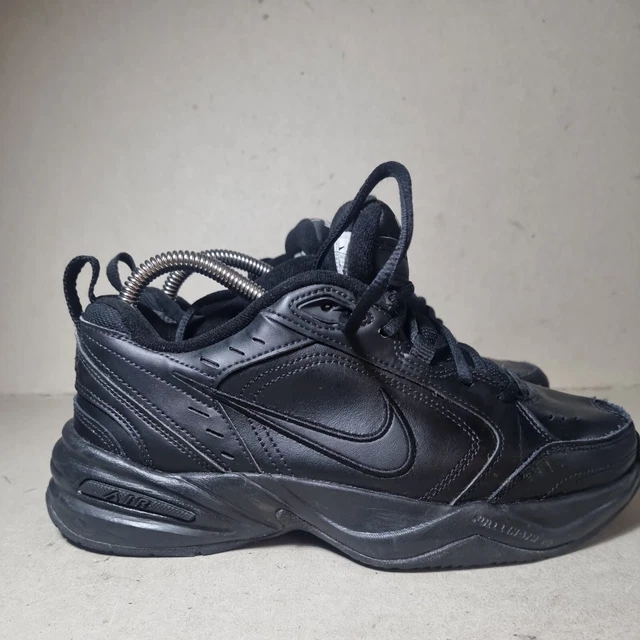 NIKE AIR MONARCH IV Mens Triple Black Leather Athletic Shoes 415445001
