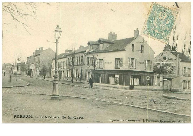 95.PERSAN.n°19541.L'AVENUE DE LA GARE.Mson VASSEUR