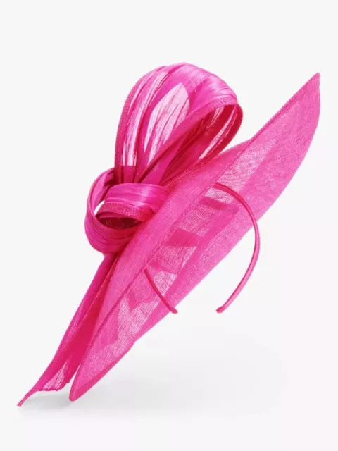 John Lewis Fascinator Magent Wide Brim Trim Hat  Headband BNWT RRP£165 3