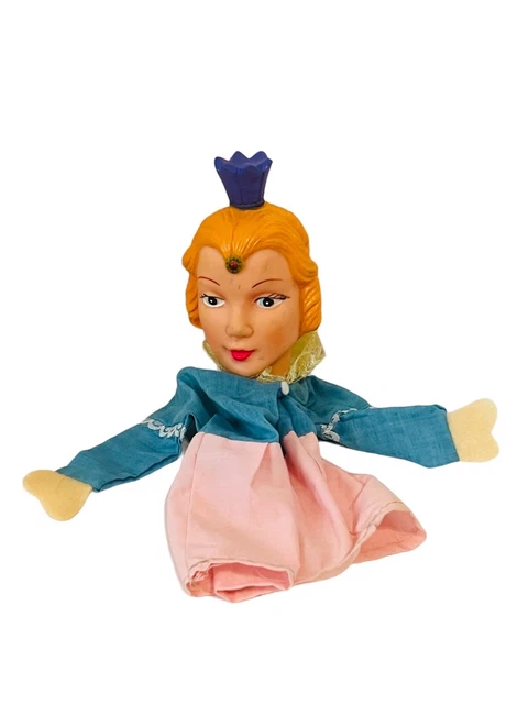 Hand Puppet toy 1969 Muppets Mr Rogers vtg antique Jim Henson Queen crown royal