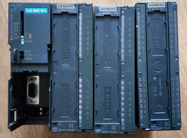 Siemens SIMATIC S7-300, CPU 314 Zentralbaugruppe (6ES7 314-1AG14-0AB0) + Module