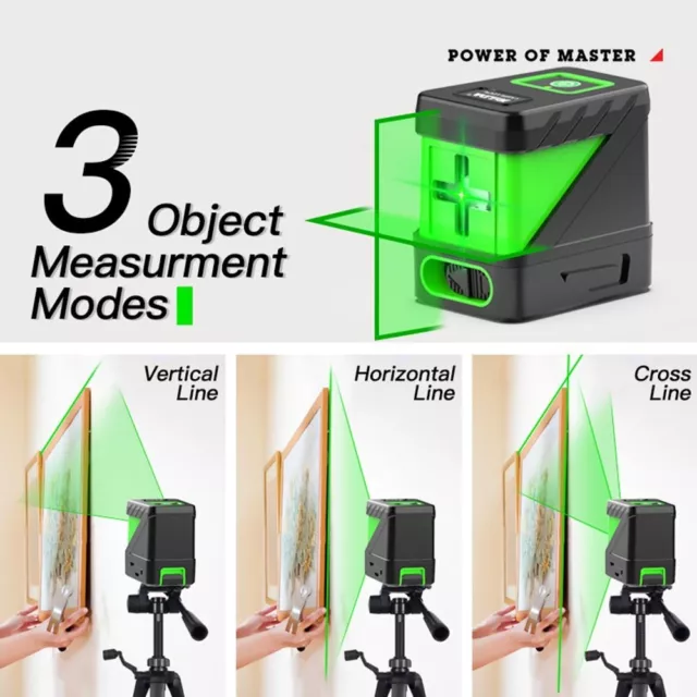 auto-nivellement Ligne 3D Croix Kit de niveau laser Laser vert 2 lignes