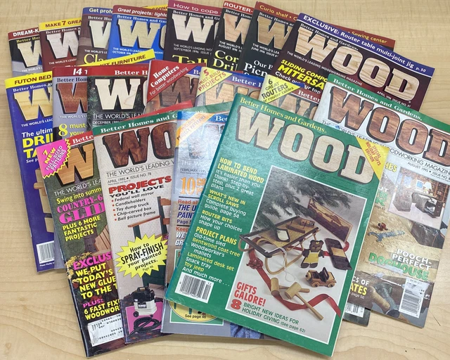 (19) VINTAGE WOOD Magazines Better Homes and Gardens Lot Issues 7794