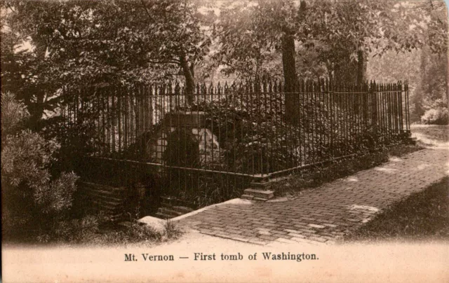 First Tomb of Washington, Mt. Vernon, Virginia VA Postcard