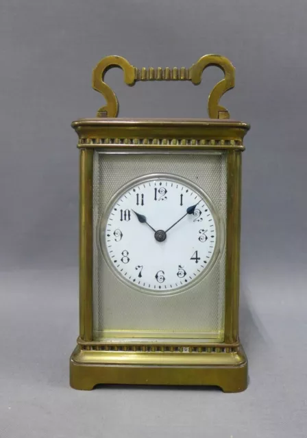 Late 19th century French brass carriage clock