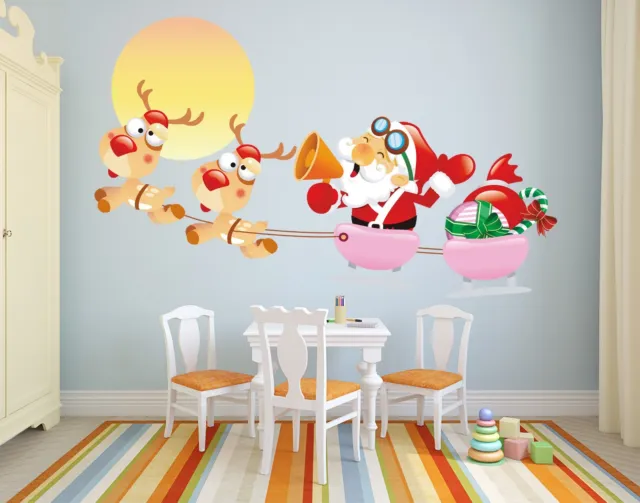 3D Christmas Xmas Cute Kid 5 Wallpaper Mural Floor Wall Print Decal Wall Sticker