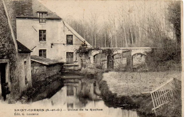 CPA Saint-Chéron (91 Essonne), Usine de la Rachée, années 1910