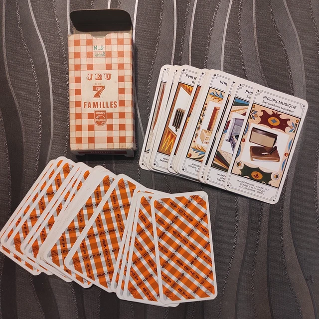 ANCIEN JEU DES 7 Familles vintage publicitaire " PHILIPS " 1960/70 EUR 17,99 PicClick FR