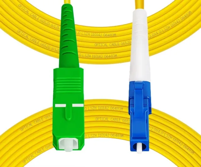 Fibergaga-10M(33Ft) Os2 Lc To Scapc Fiber Patch Cable Single Mode Fiber, Simplex