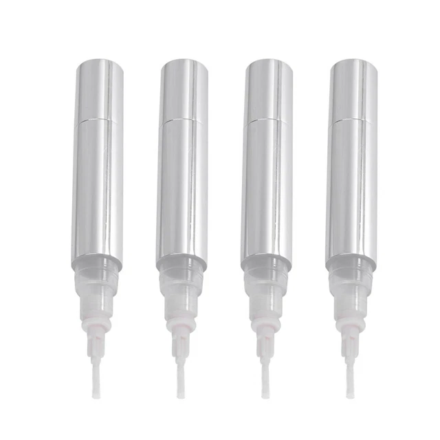 4 viales delineador de ojos contenedor portátil para pestañas esmalte de uñas pluma líquido de viaje