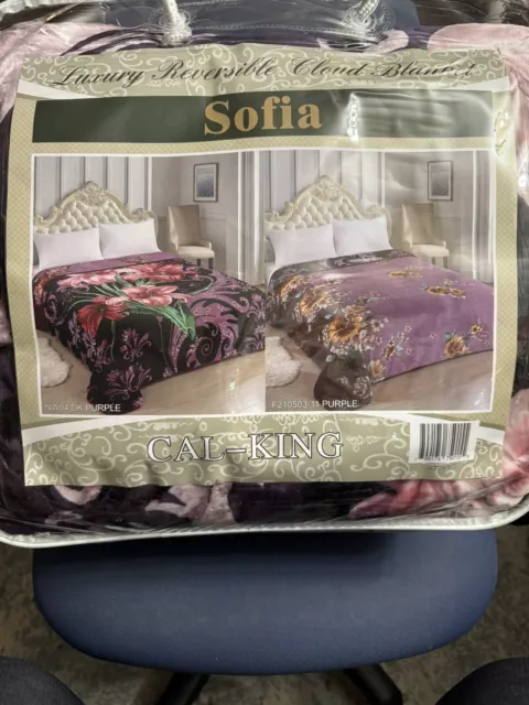 Super Soft Blanket 2 Ply Heavy Thick & Warm Bed Blanket King Size Flower  Print