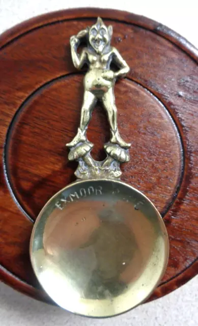 Antique "Exmoor Pixie" Brass Tea-Caddy Spoon
