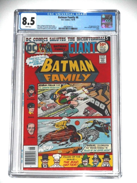 Batman Family #6 CGC 8.5 WP 1976 KEY - 1st Appearance of the Joker's Daughter