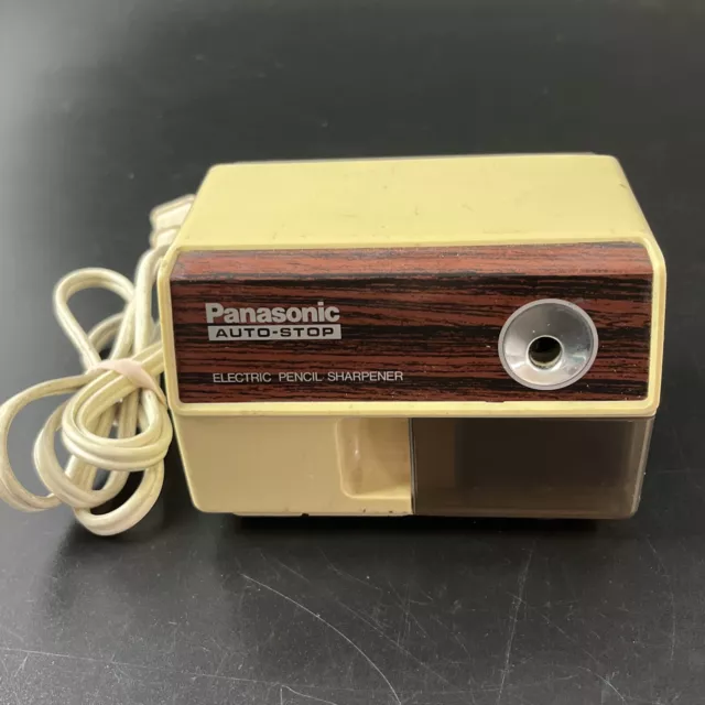 Vintage Panasonic Auto Stop Electric Pencil Sharpener KP-110 Tested & Working