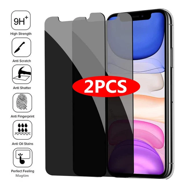 2PCS IPHONE 14 13 12 11 Pro Max Privacy AntiSpy Tempered GLASS Screen