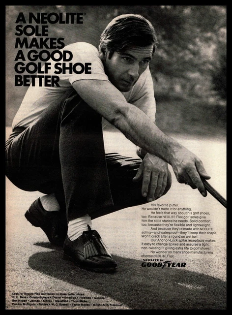 1970 A Neolite Flex Golf Sole Makes A Good Golf Shoe Better Vintage Print Ad