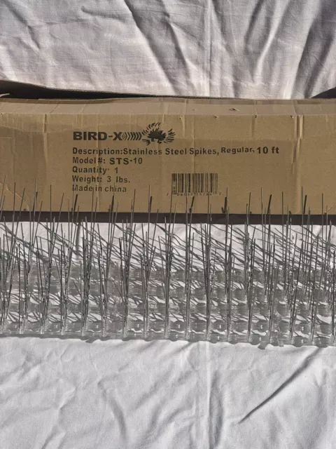 Bird-X Stainless Steel Spikes 10ft Model STS-10 New In Box