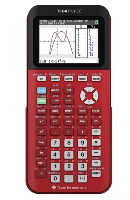 Texas Instruments TI-84 Plus CE Graphing Calculator Python - Radical Red