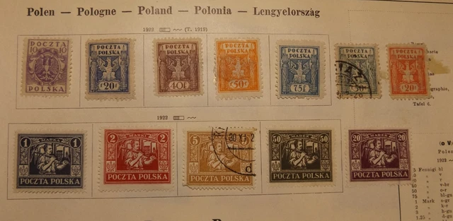 Polen  Sammlung auf Vordruckseiten ab ca 1918 8