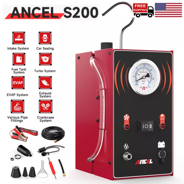 ANCEL S200 EVAP Smoke Machine Leak Detector Fuel Pipe System Diagnostic Tester