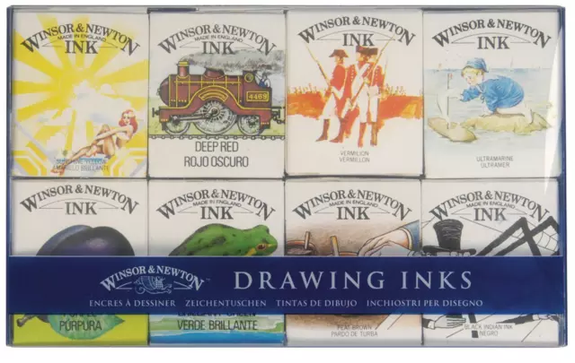 Winsor und Newton Tinten, Henry und William Sammlungen. 2 Sets verkauft als 1 Set 3