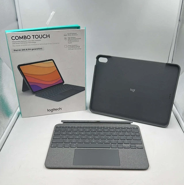 Logitech Combo Touch Apple iPad Air 4th, 5th Gen Keyboard Case Gray