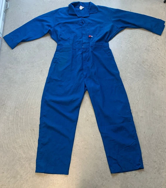Covreralls Fire Resistant Vintage SAF-TECH JS500 2XL Blue Zip Made In Usa