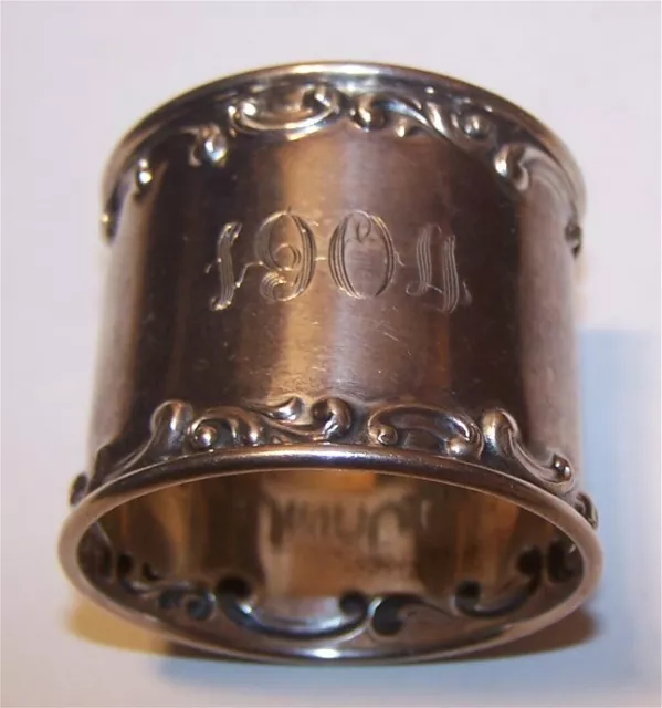 GORHAM STRASBOURG NAPKIN RING STERLING SILVER B214 Dated 1904
