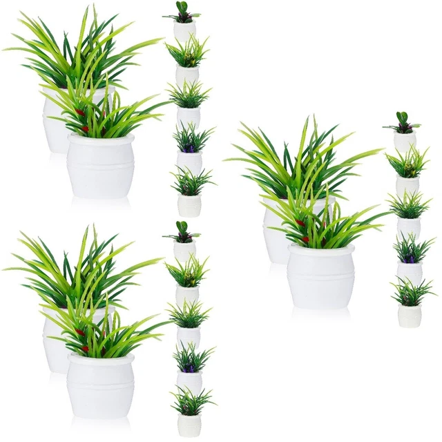 21 ud. realista casa de muñecas plantas bonsái casa de muñecas plantas en maceta