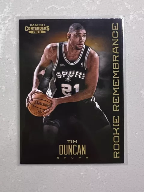 2012-13 Panini Contenders Tim Duncan Rookie Remembrance #13 San Antonio Spurs