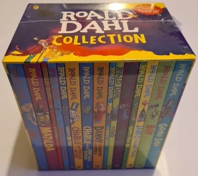 Roald Dahl Collection 15 Paperback Books Classic Kids Gift Box Stories Set - New