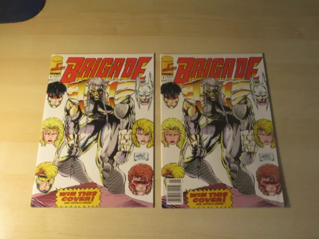 Brigade #1 High Grade 2 Copies Including Rare Newsstand Edition Image Comics