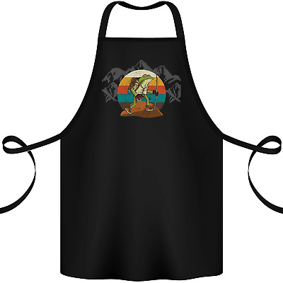 A Frog Hiking in the Mountains Trekking Cotton Apron 100% Organic