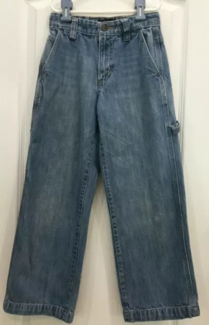 Old Navy Boys Jeans Size 10 Slim Blue Carpenter Loose Painter Adjust Waist 22