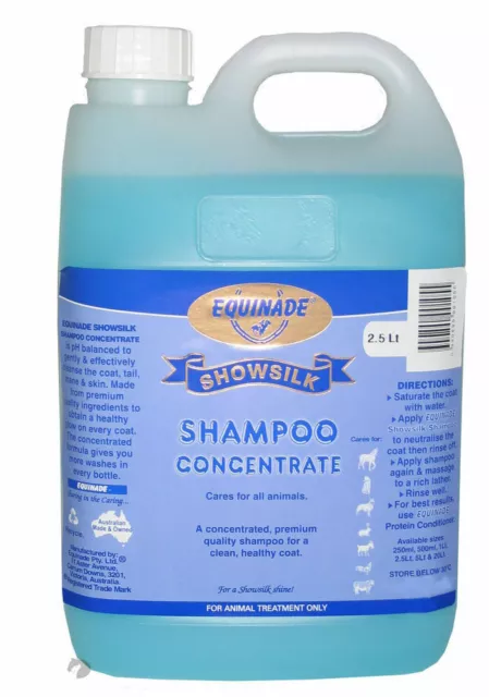 Equinade Showsilk Concentrated Shampoo Horse Dog Cats Animals Show Stables 2.5Lt