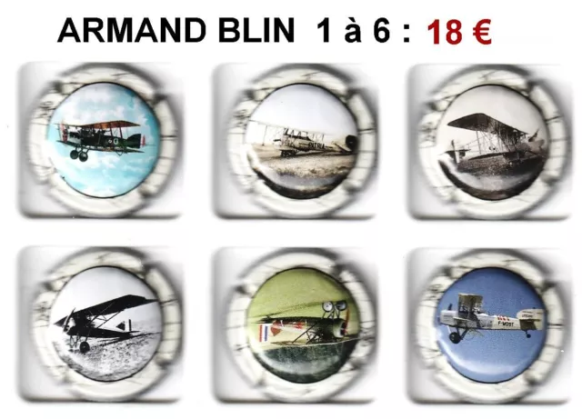 capsules de champagne ARMAND  BLIN  - Avions Français de 1 à 6